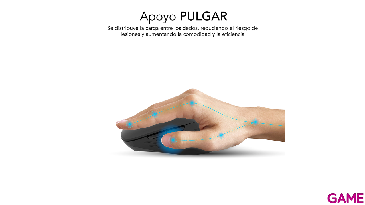 Subblim Curve Ergo Dual Wireless con bateria negro - Raton-4