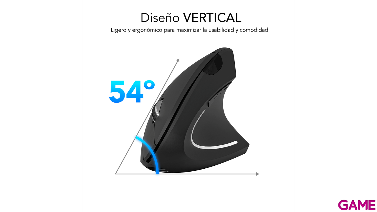 Subblim Glide Vertical Ergo Dual Wireless con bateria negro - Raton-1