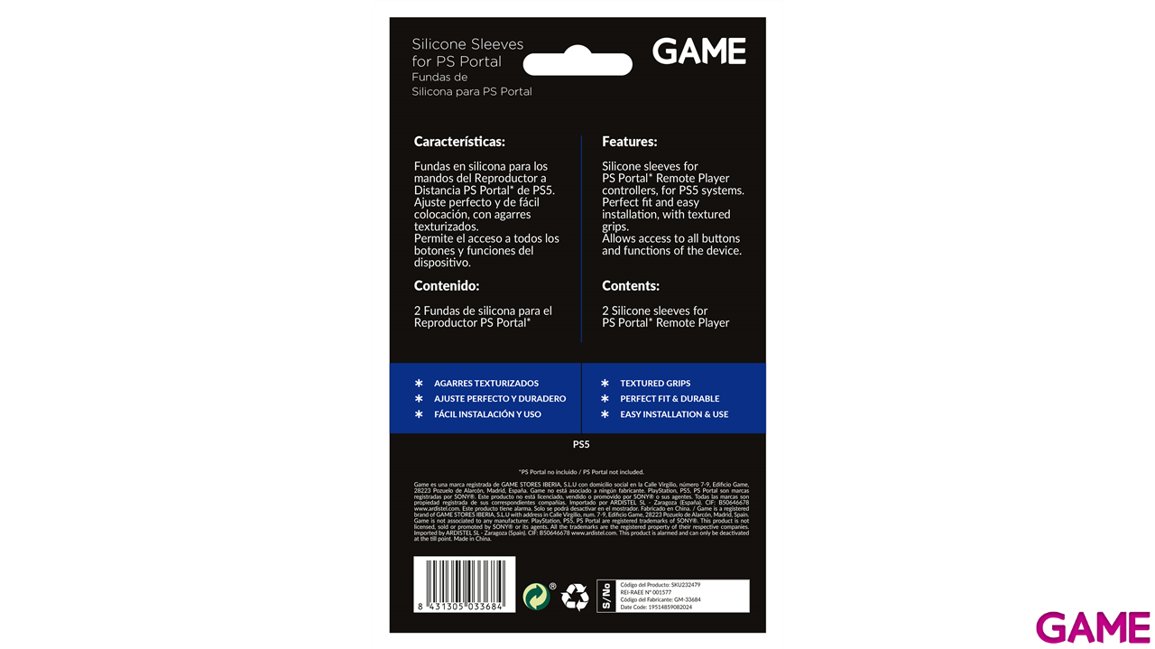 GAME GM33684 Fundas de silicona para PlayStation Portal-1