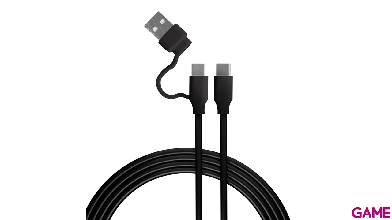 Cable USB-C de Carga y Datos para Mando FR-Tec (doble conexión USB-A y C)-1