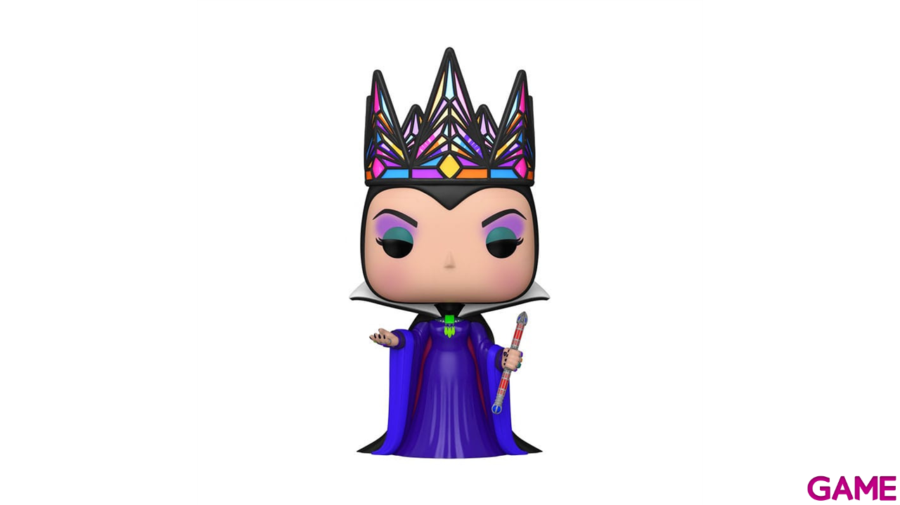 Figura POP Disney Reina Malvada Vestido Negro y Morado-0