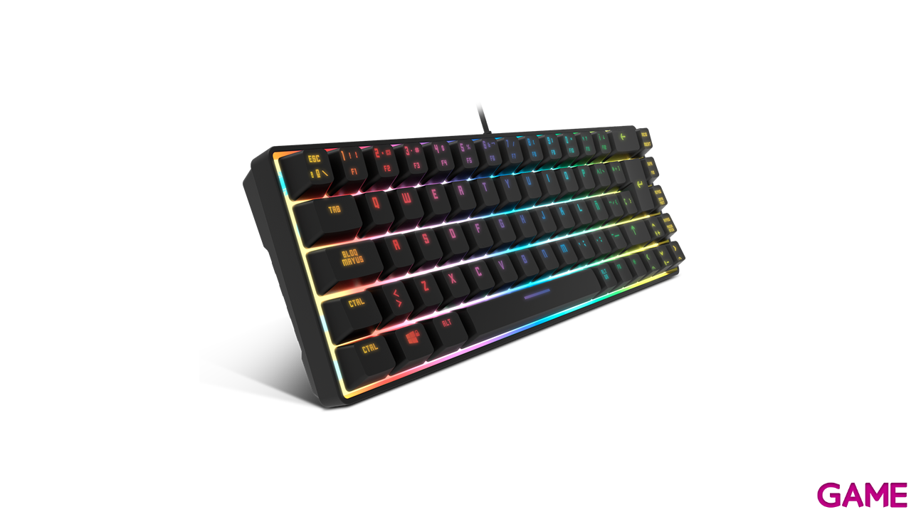 Teclado Gaming Membrana Mini Krom Kalista RGB-5
