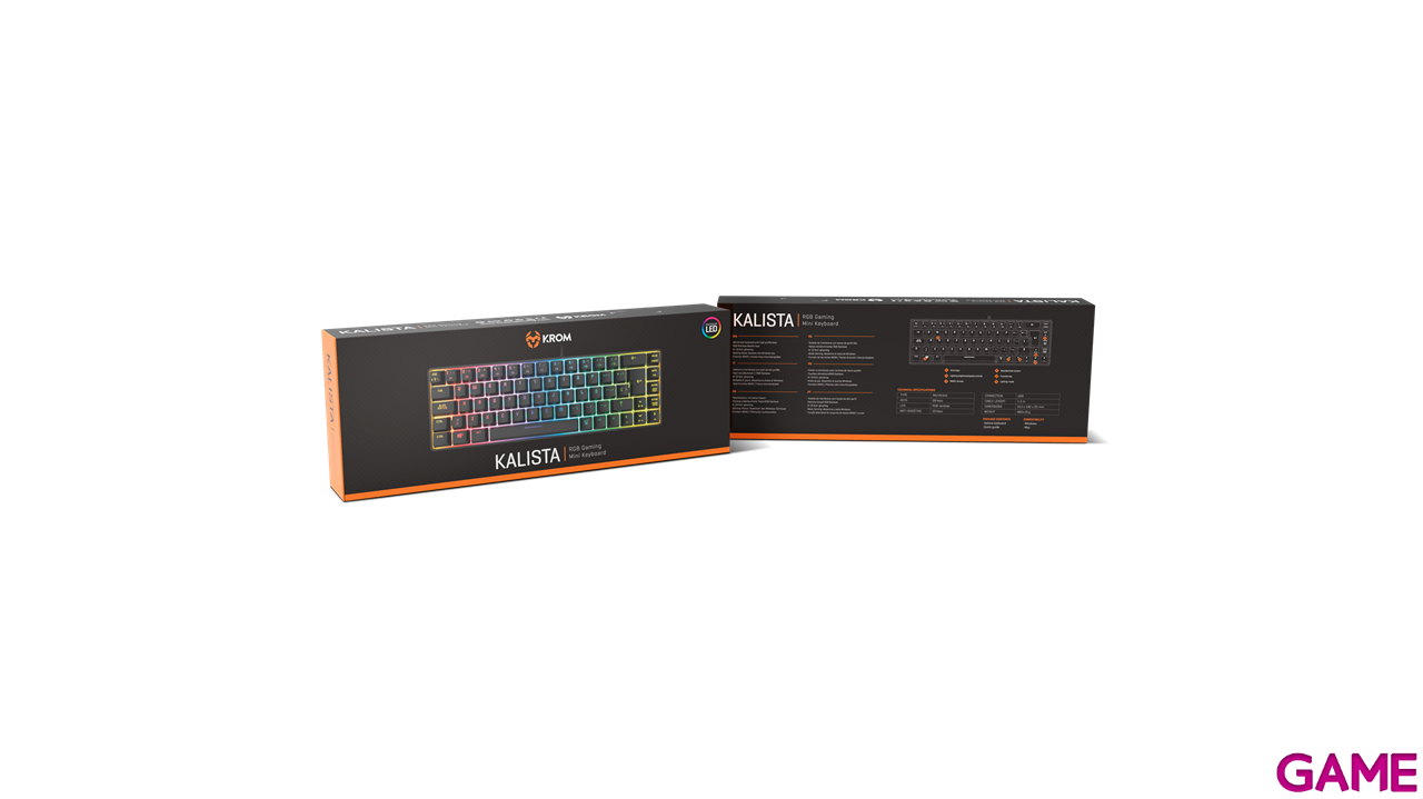 Teclado Gaming Membrana Mini Krom Kalista RGB-6