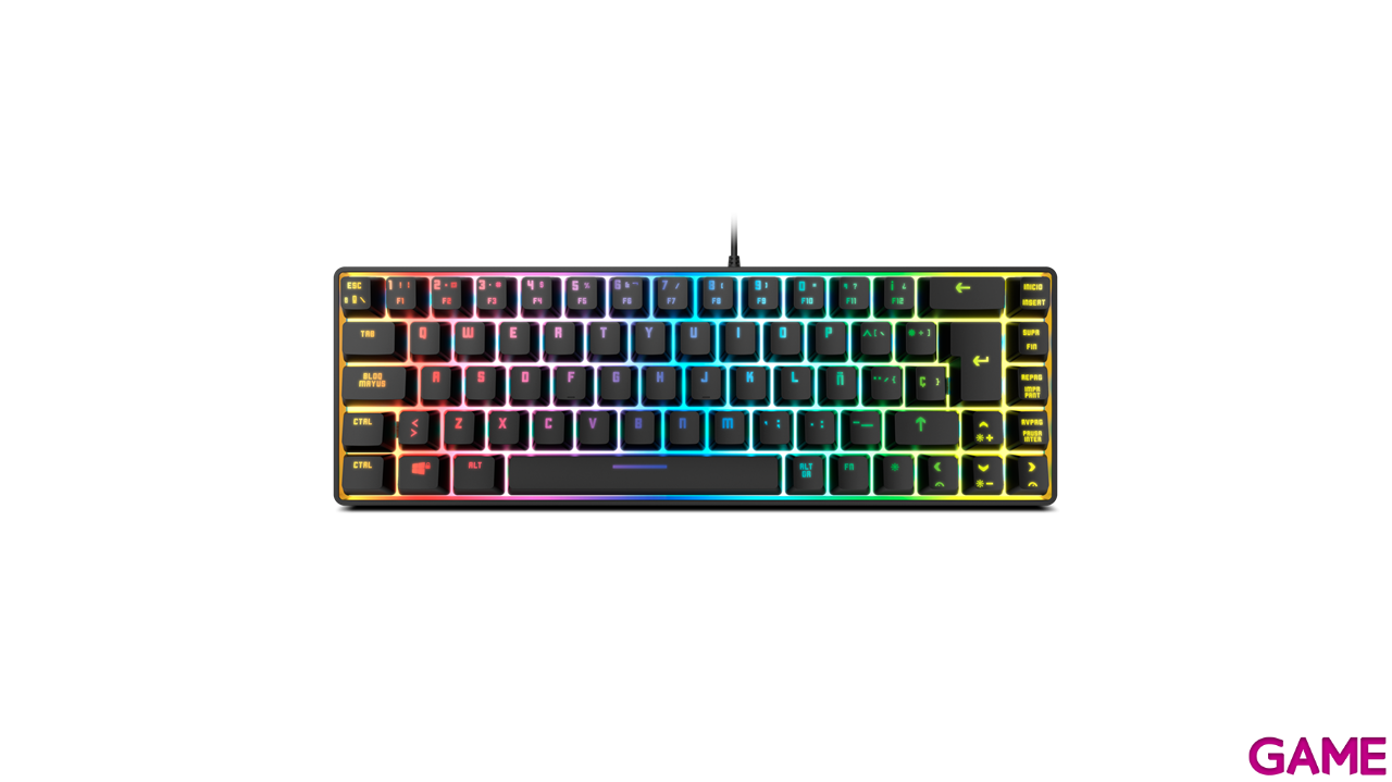 Teclado Gaming Membrana Mini Krom Kalista RGB-0