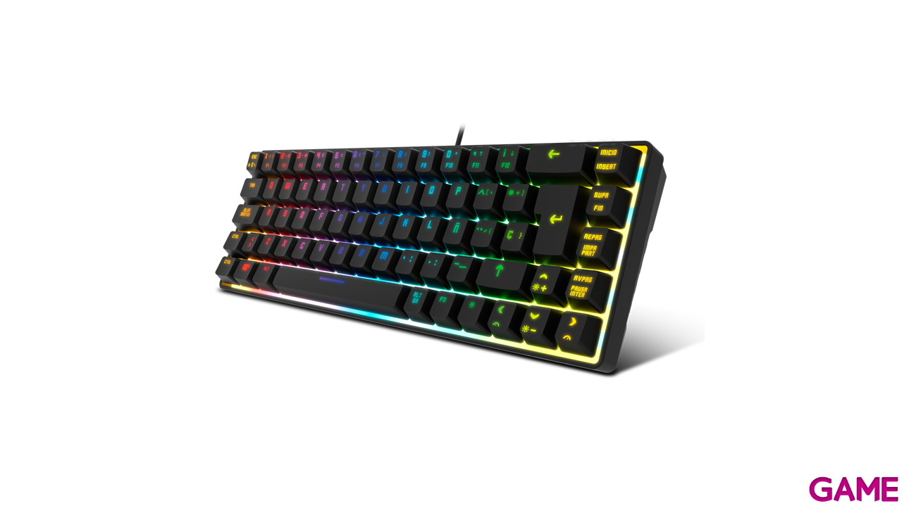 Teclado Gaming Membrana Mini Krom Kalista RGB-4