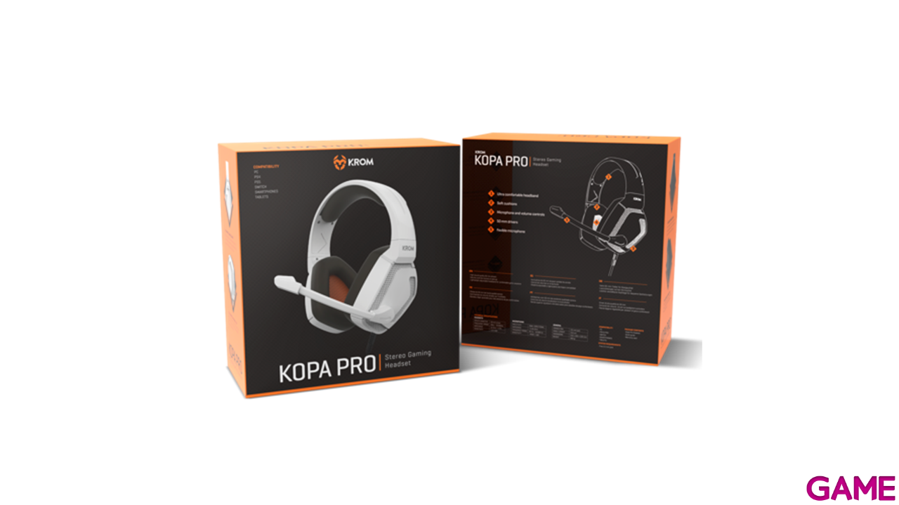 Krom Kopa Pro Blanco PC - PS5 - PS4 - Switch - Movil - Auriculares Gaming-3