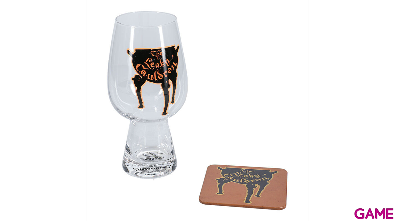 Vaso de cristal y posavasos Harry Potter 500ml-0