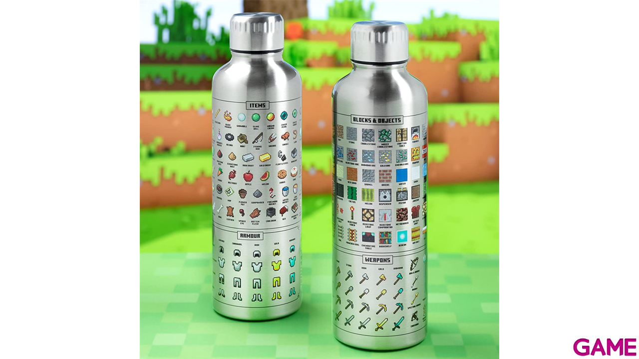 Botella metálica Minecraft-0