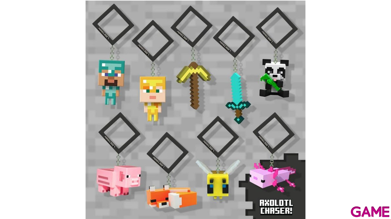Colgante 3D figuras Minecraft para mochilas y bolsos (surtido)-0