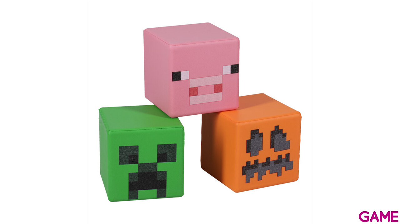 Surtido de muñecos antiestrés de Minecraft con licencia oficial de MINECRAFT.-1