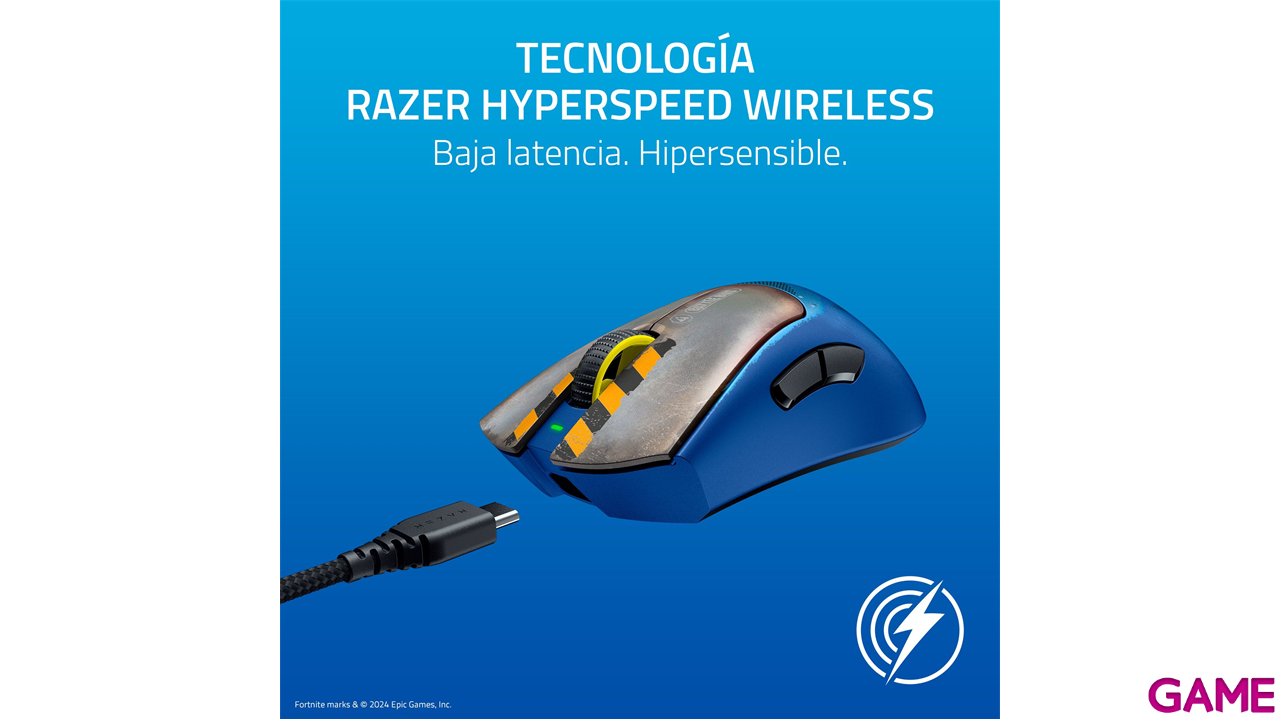 Razer DeathAdder V3 Pro Wireless - Fortnite Edition - Raton Gaming-3
