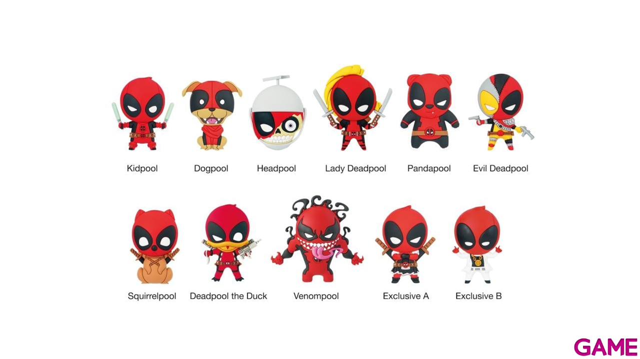 Colgante 3D Marvel Deadpool para Mochilas y bolsos (surtido)-1