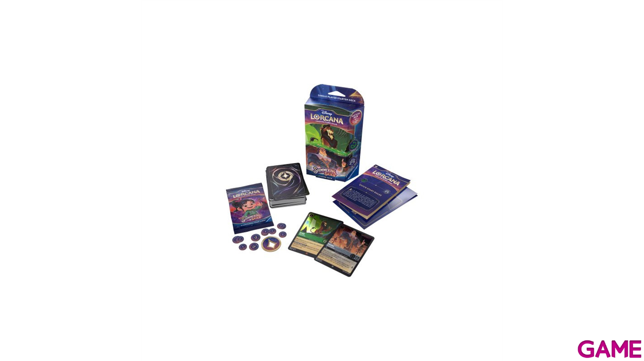 Disney Lorcana: Shimmering Skies Starter Deck A - Emerald and Steel (Inglés)-0
