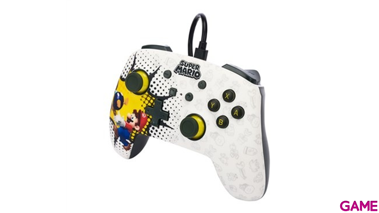 Controller con Cable PowerA Bob-omb Blast Mario -Licencia oficial--0