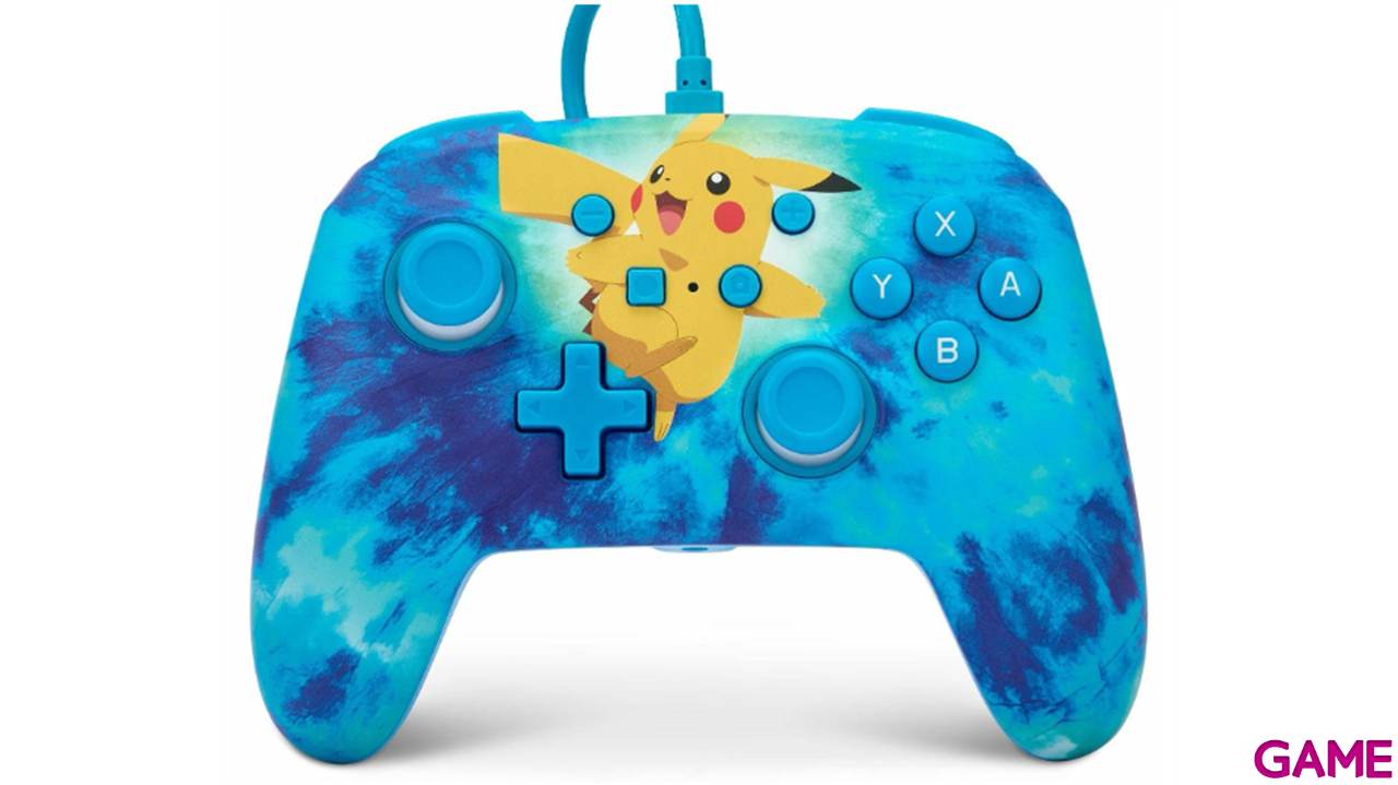 Controller con Cable PowerA Tie Dye Pikachu -Licencia oficial--0