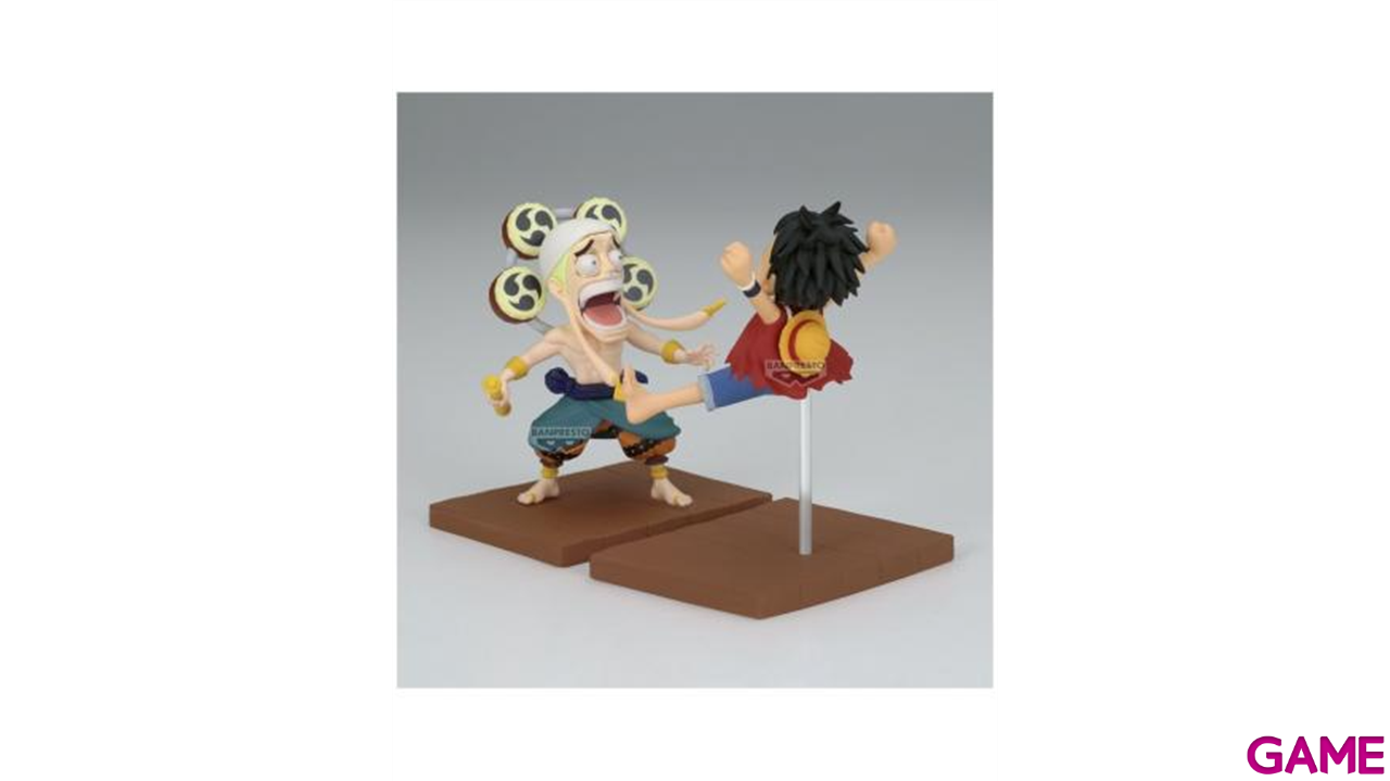 Pack de dos figuras One Piece WFC Special Monkey D Luffy y Enel de 7cm-2