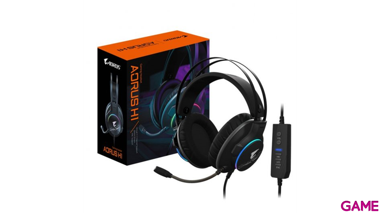 Gigabyte Aorus H1 7.1 Surround Negro PC - Auriculares Gaming-0