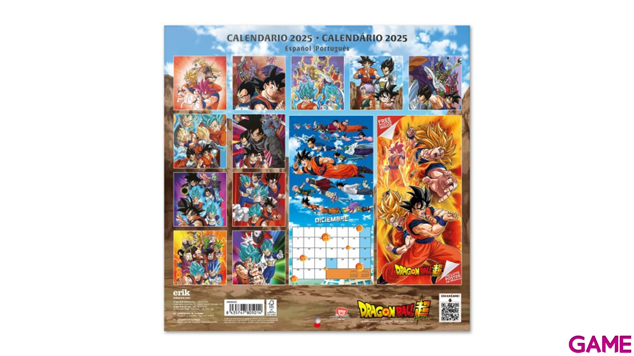 CALENDARIO 2025 DRAGON BALL 30X30cm-0