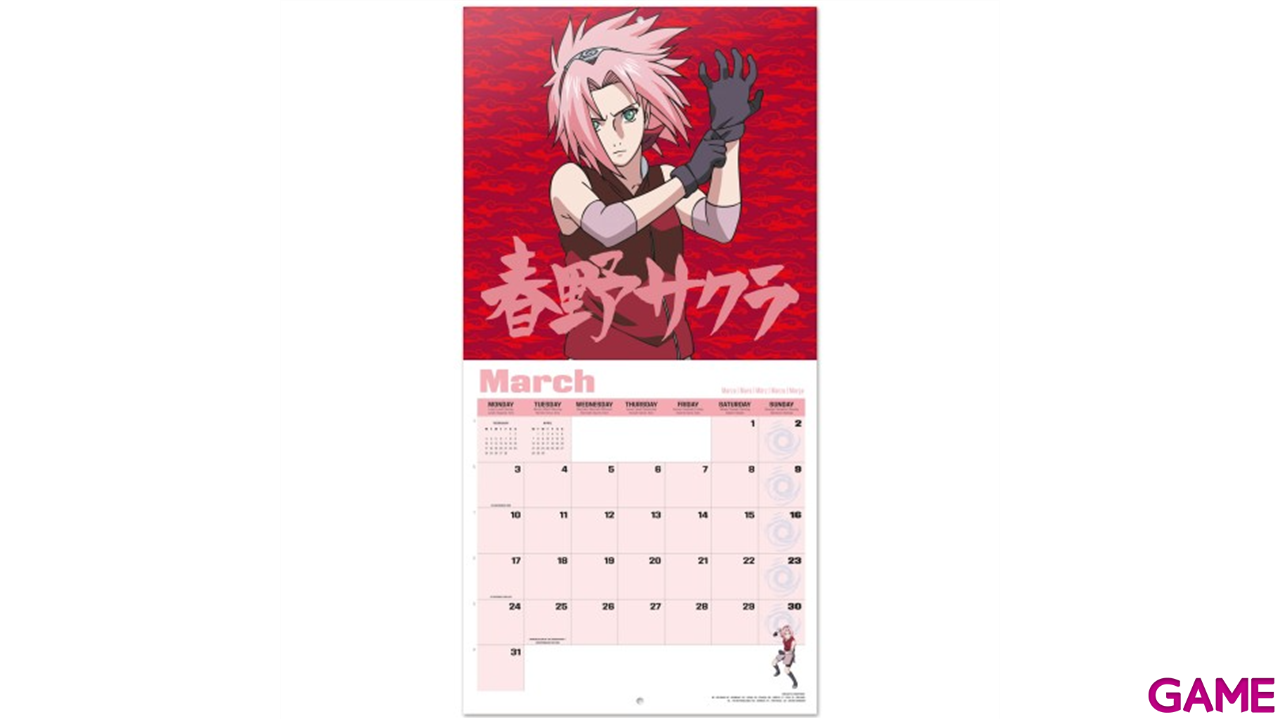 CALENDARIO 2025 NARUTO SHIPPUDEN 30X30cm-1