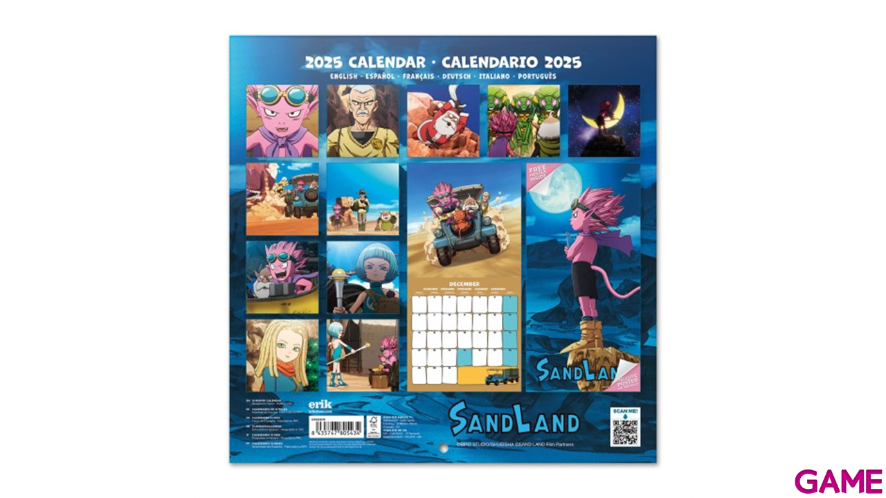 CALENDARIO 2025 SAND LAND 30X30cm-1