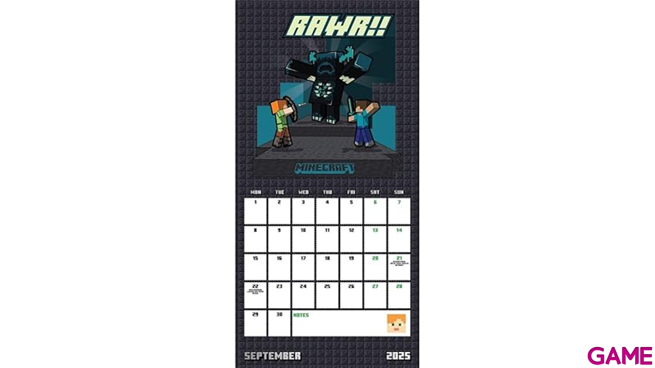 CALENDARIO 2025 MINECRAFT 30X30cm-0