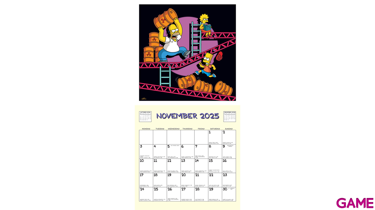 CALENDARIO 2025 LOS SIMPSONS 30X30cm-1