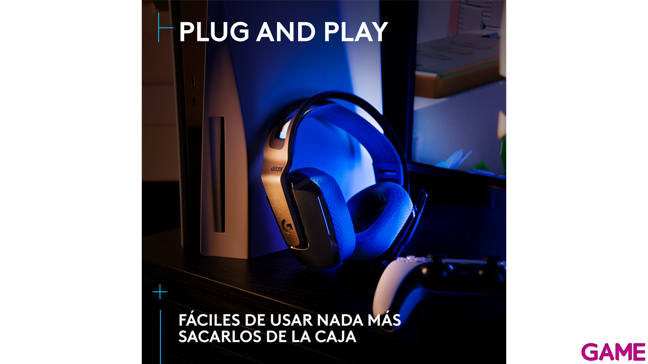 Logitech G535 Lightspeed Wireless Negro PC - PS5 - PS4 - Switch - Movil - Auriculares Gaming-1