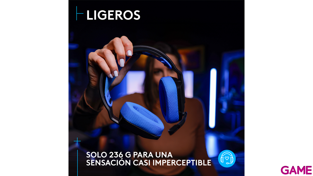 Logitech G535 Lightspeed Wireless Negro PC - PS5 - PS4 - Switch - Movil - Auriculares Gaming-5