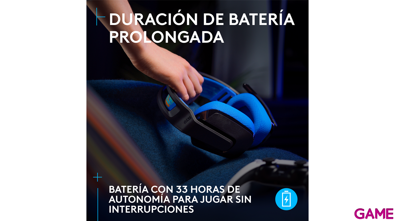 Logitech G535 Lightspeed Wireless Negro PC - PS5 - PS4 - Switch - Movil - Auriculares Gaming-6