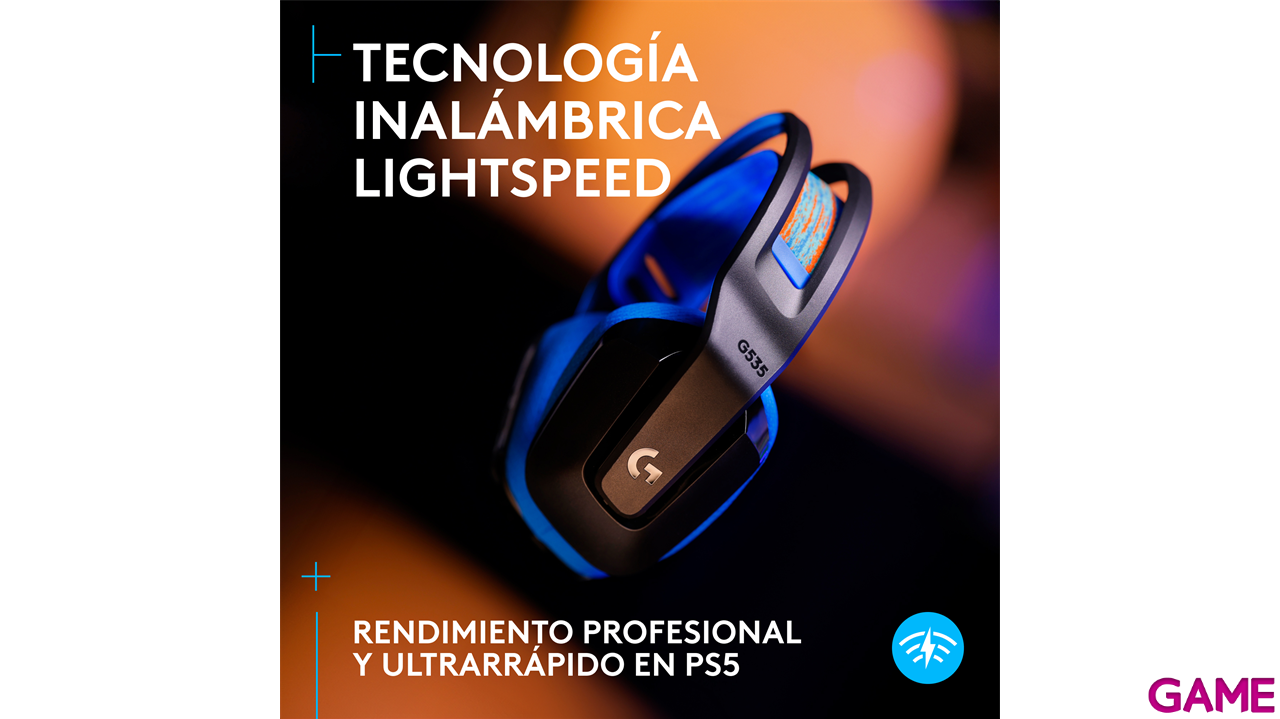 Logitech G535 Lightspeed Wireless Negro PC - PS5 - PS4 - Switch - Movil - Auriculares Gaming-7