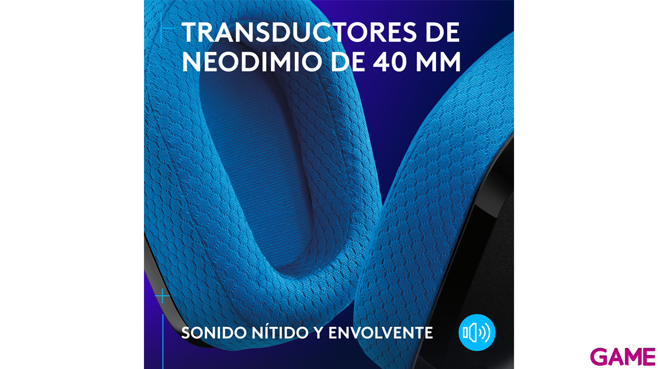 Logitech G535 Lightspeed Wireless Negro PC - PS5 - PS4 - Switch - Movil - Auriculares Gaming-8