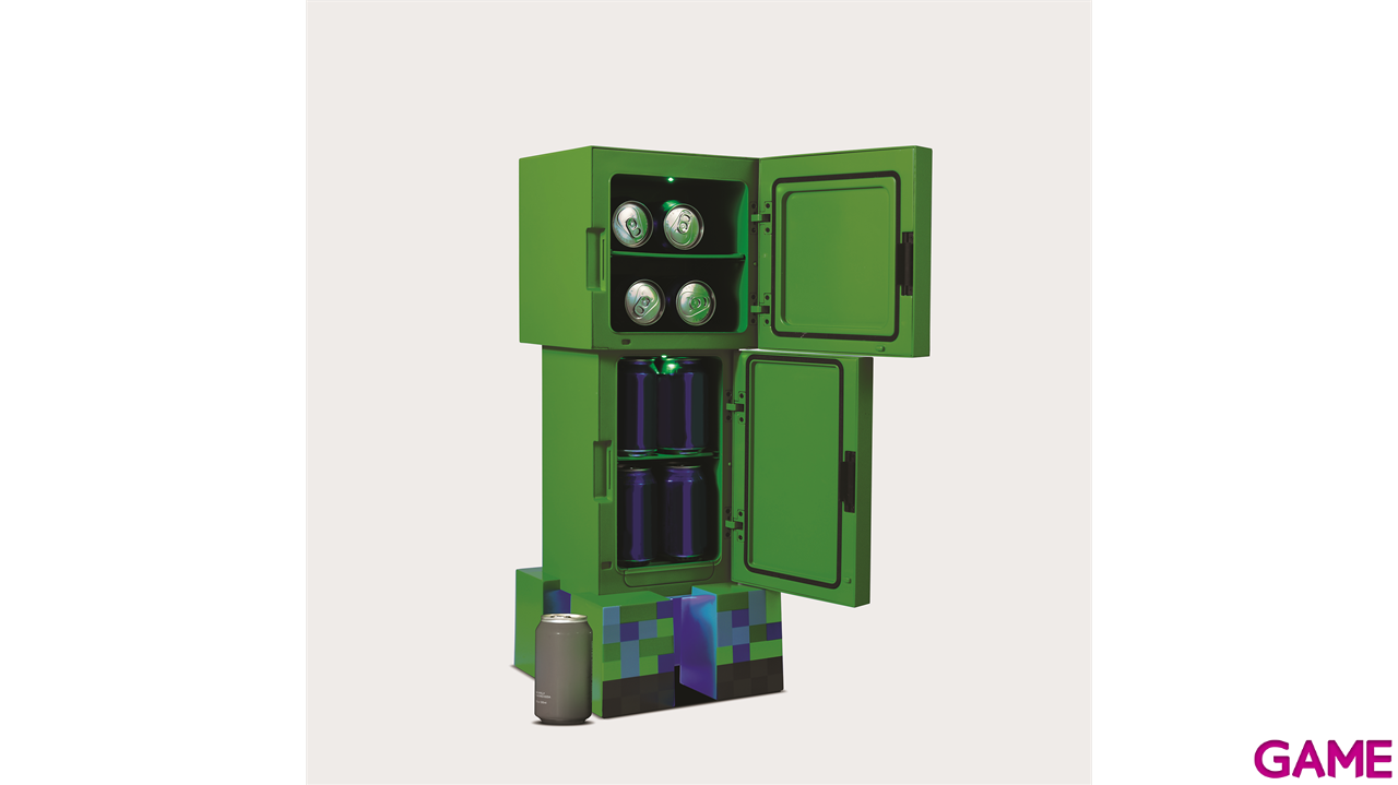 Nevera con luz ambiental Creeper Minecraft de 8L-7