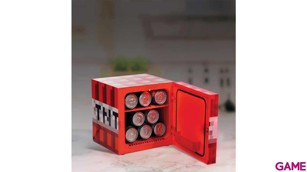 Nevera con luz ambiental TNT Minecraft de 6,7L-4
