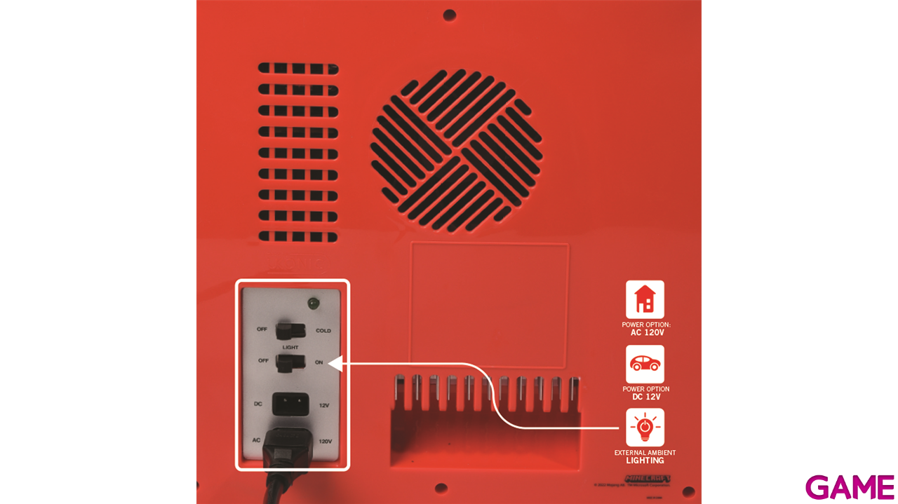 Nevera con luz ambiental TNT Minecraft de 6,7L-6