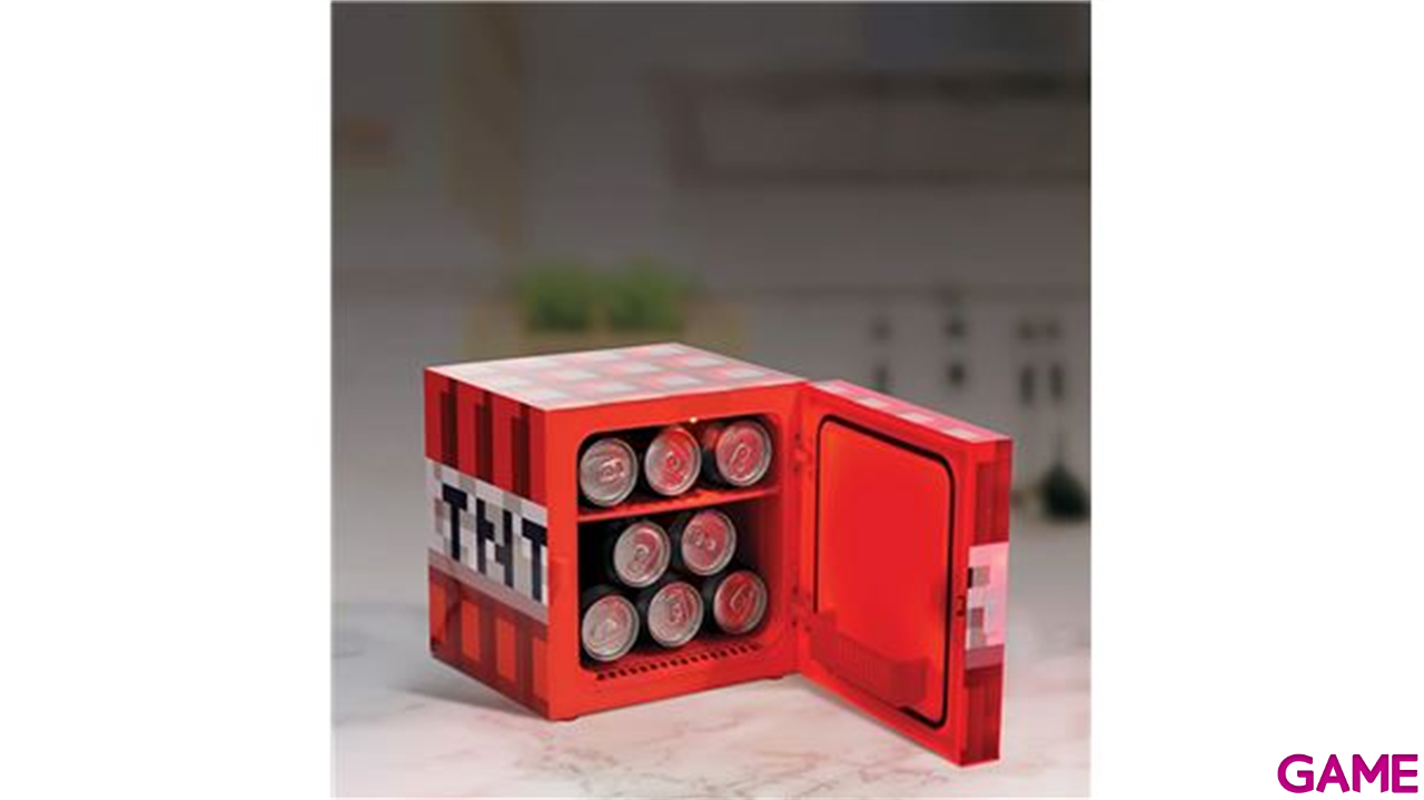 Nevera con luz ambiental TNT Minecraft de 6,7L-1