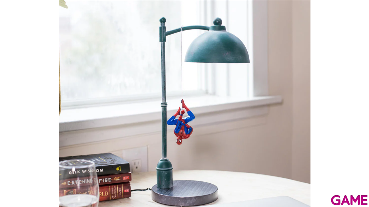 Lampara Spiderman Hanging Street con tirador 3D-1