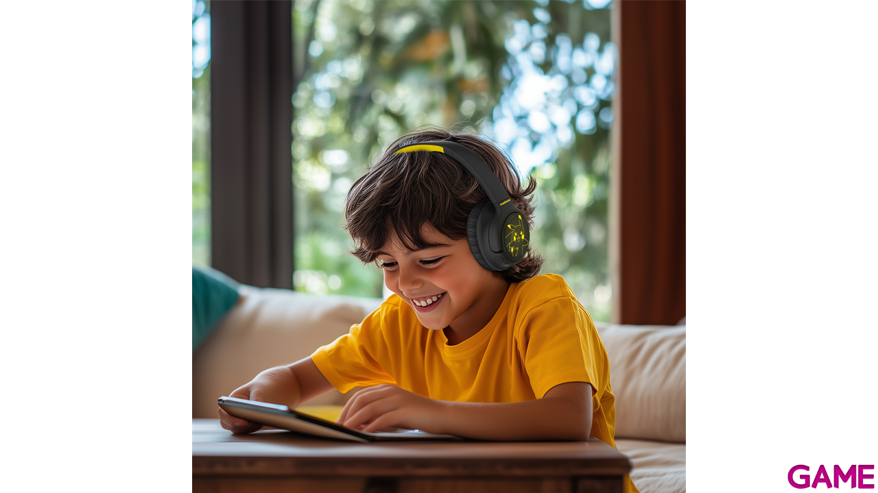Auriculares inalambricos bluetooth con iluminacion LED Pikachu-1