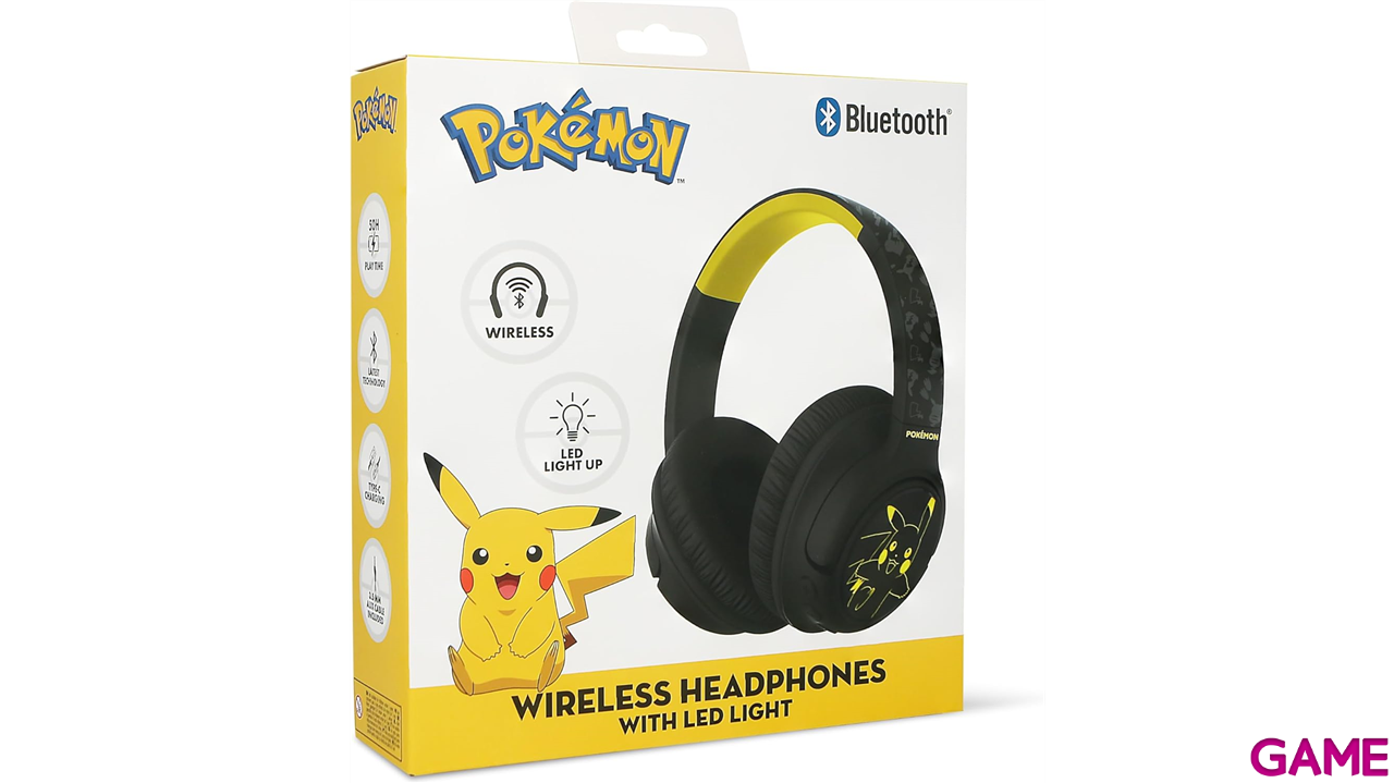 Auriculares inalambricos bluetooth con iluminacion LED Pikachu-5