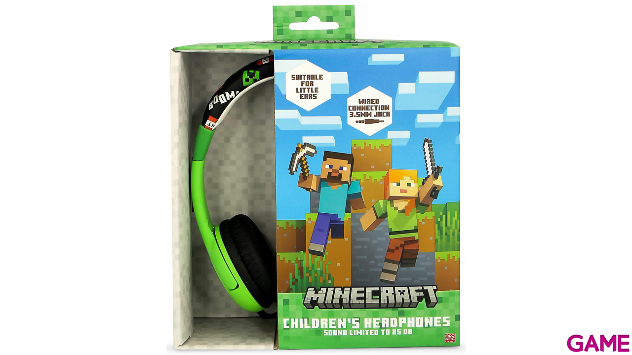 Auriculares infantiles Minecraft creeper-2