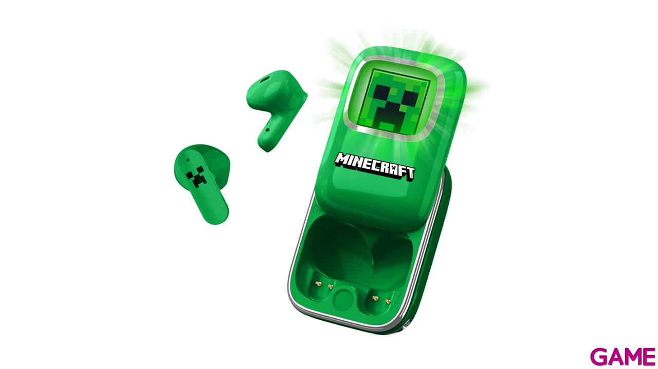Earbuds inalambricos bluetooth con caja deslizante Minecraft-1