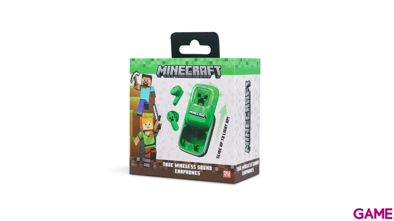 Earbuds inalambricos bluetooth con caja deslizante Minecraft-2