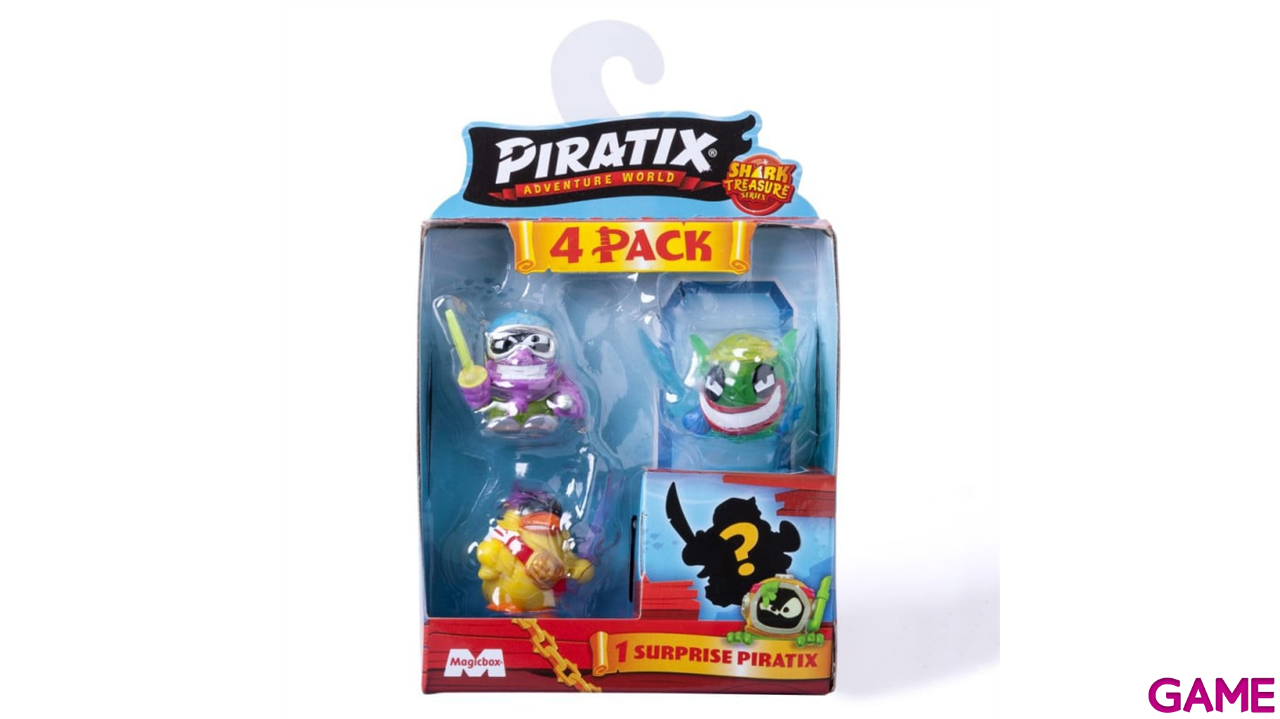 Piratix Shark Treasure - Pack de 4 unidades (Surtido)-0