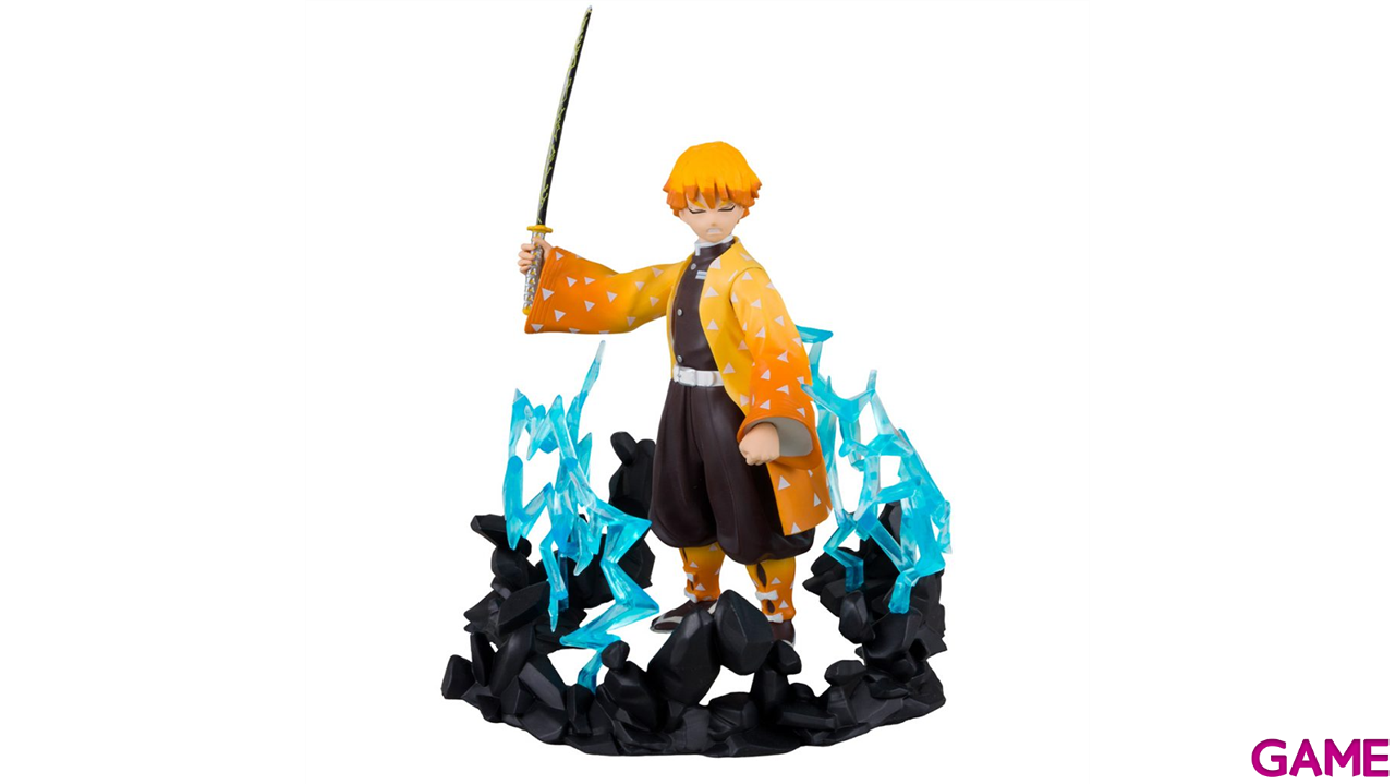 Figura Deluxe Demon Slayer Zenitsu Agatsuma de 12cm con accesorios-0