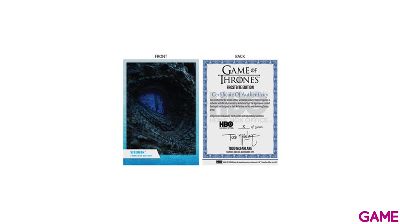 Figura Juego de tronos Dragon version Helada Gold Label de 22 cm-1