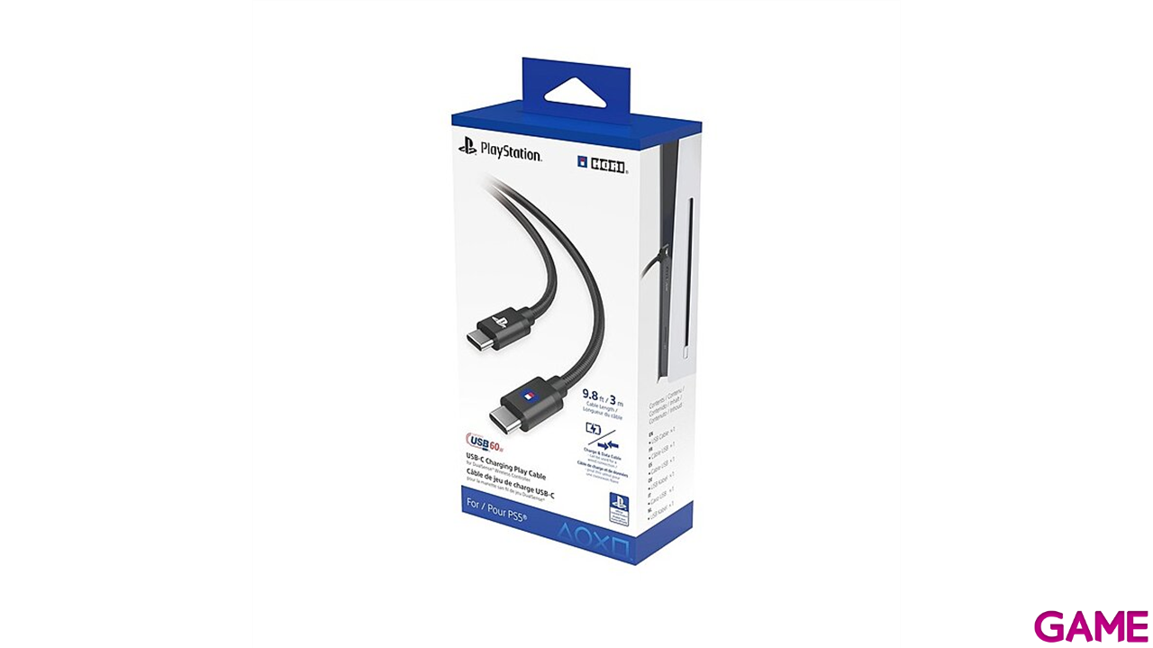 Cable de Carga USB-C a USB-C para Mando DualSense Hori -Licencia oficial--0