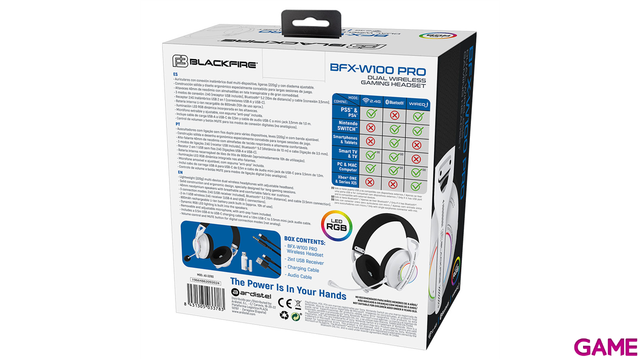 Auriculares Ardistel Blackfire BFX-W100 Pro Dual Wireless-1