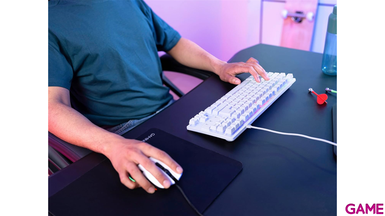 Teclado Gaming Trust GXT833 Thado TKL Blanco-5