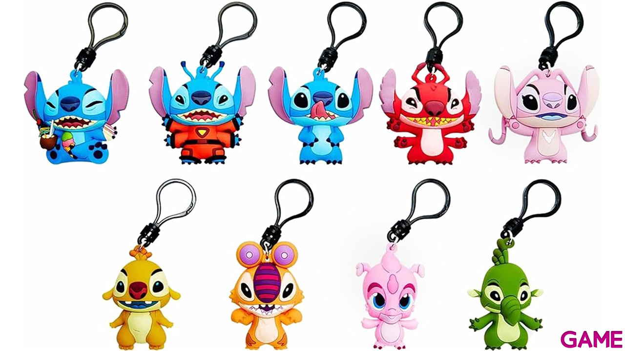 Colgante 3D Disney Stitch para mochilas y bolsos (surtido)-0