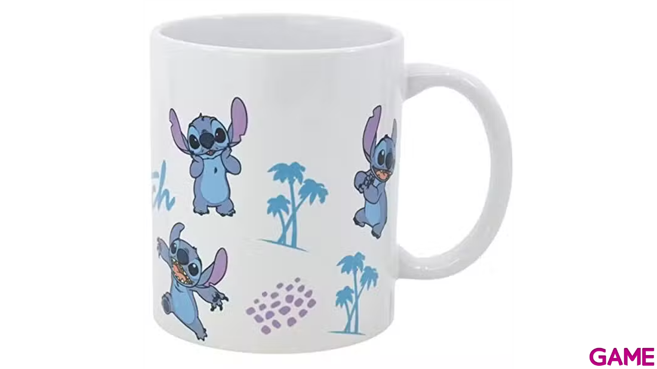 Taza de ceramica LILO Y STITCH Playa de 325ml-2