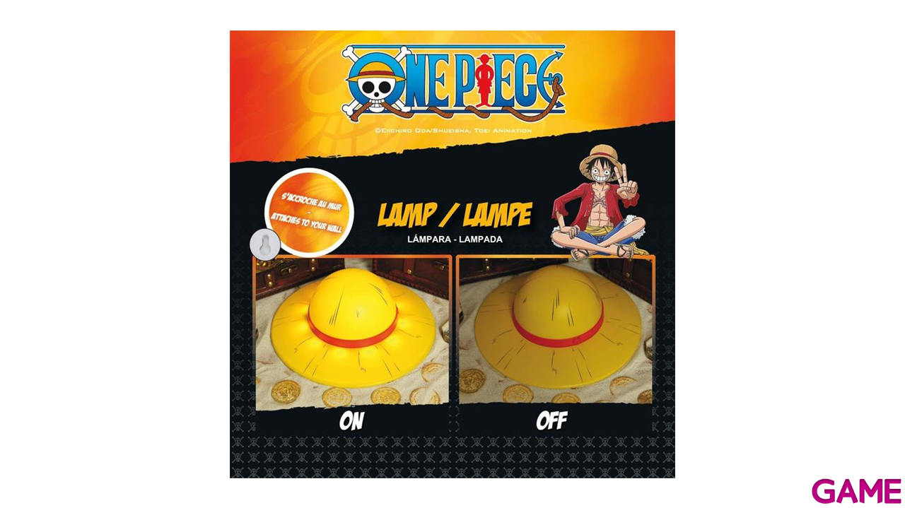 Lampara One Piece Sombrero de Luffy de 25 cm-1
